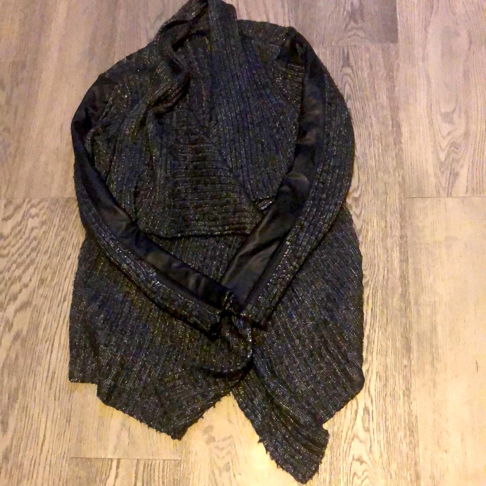 Guess Sweater with Leather and Zipper Details